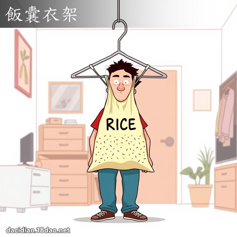 饭囊衣架 - 国语大辞典配图