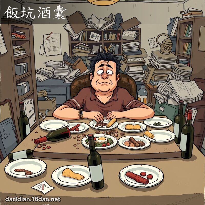 饭坑酒囊 - 国语大辞典配图
