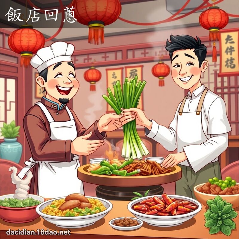 飯店回蔥 - 國語大辭典配圖