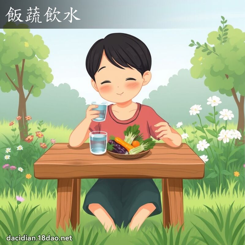 饭蔬饮水 - 国语大辞典配图
