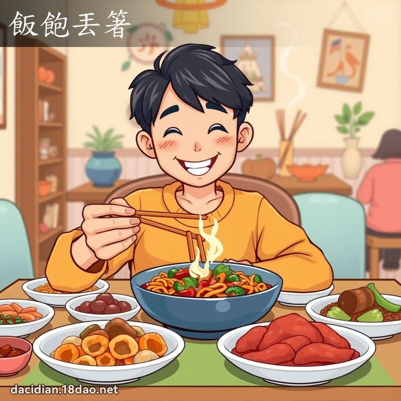 飯飽丟箸 - 國語大辭典配圖