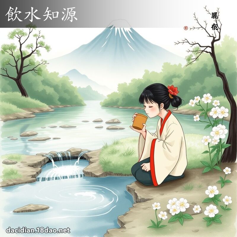 飲水知源 - 國語大辭典配圖