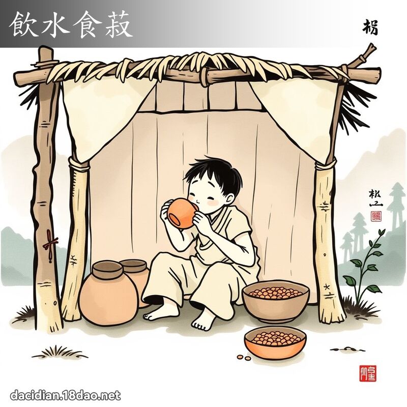 飲水食菽 - 國語大辭典配圖