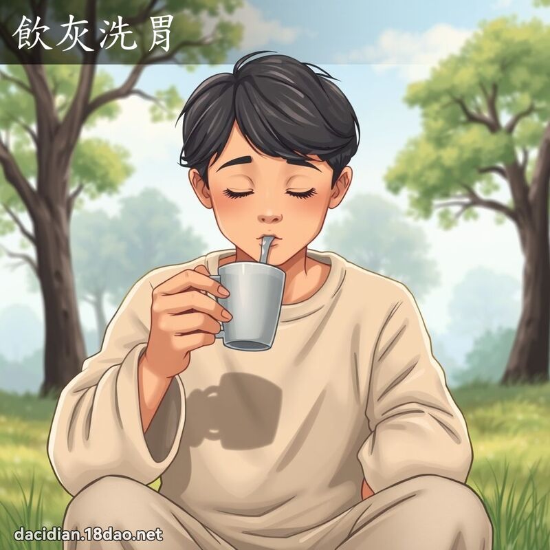 飲灰洗胃 - 國語大辭典配圖