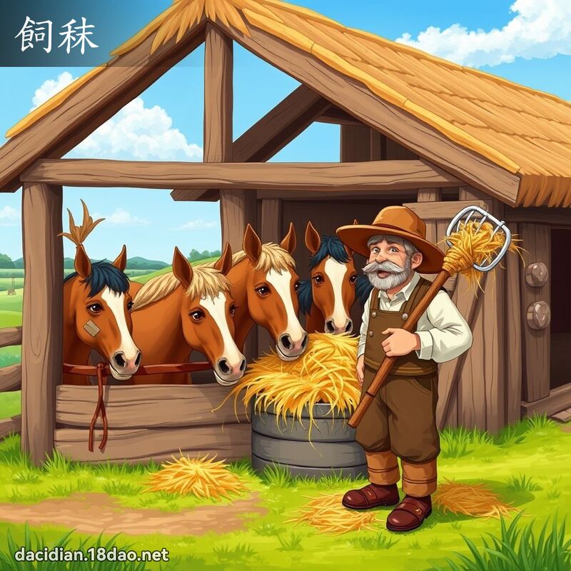 饲秣 - 国语大辞典配图