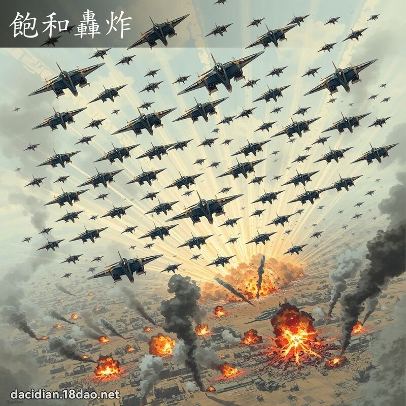 飽和轟炸 - 國語大辭典配圖