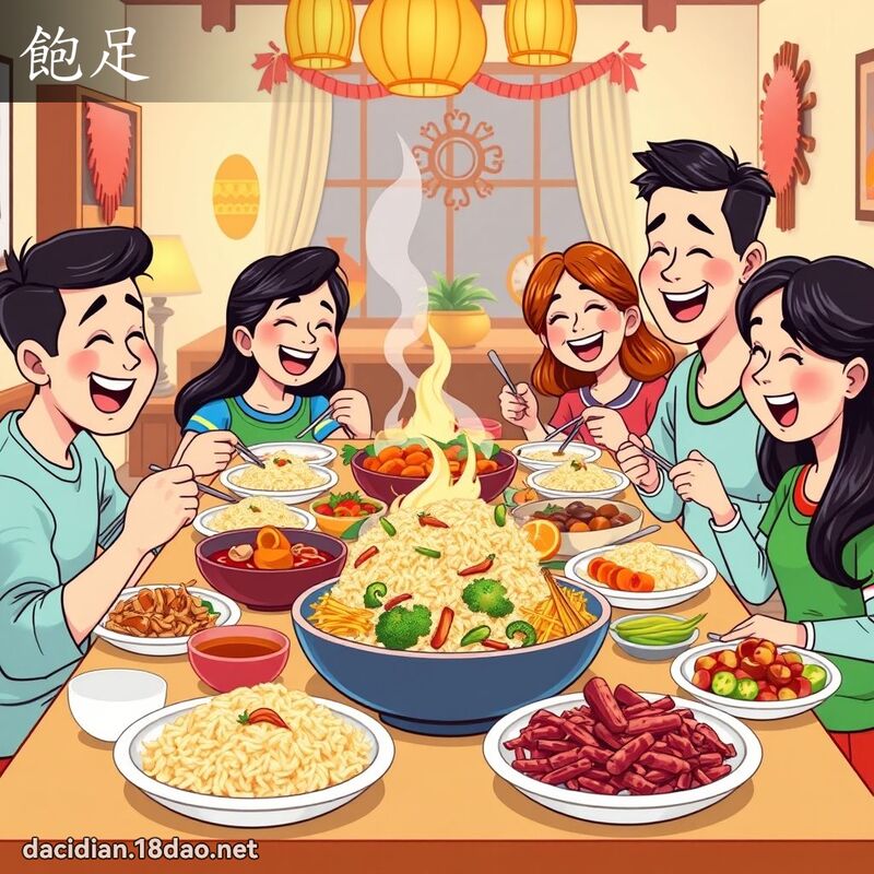 飽足 - 國語大辭典配圖
