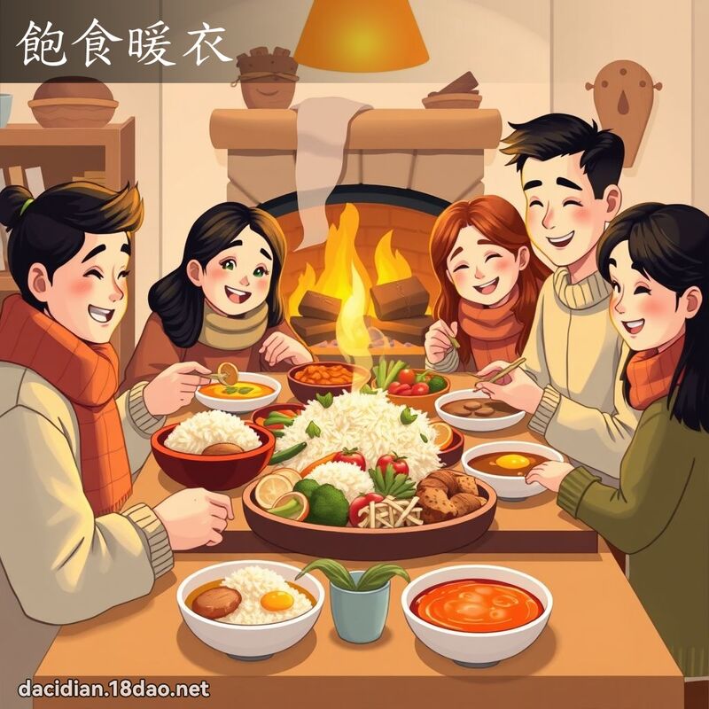 飽食暖衣 - 國語大辭典配圖