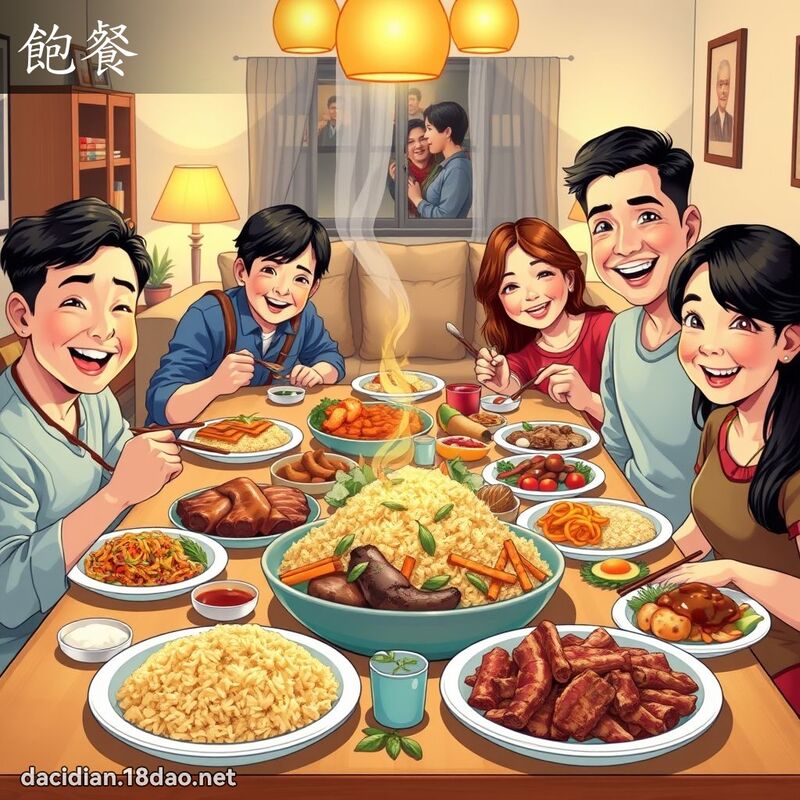 飽餐 - 國語大辭典配圖