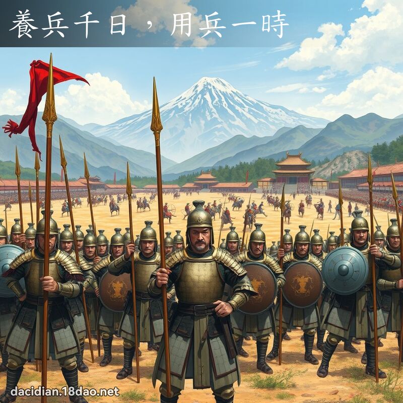 养兵千日，用兵一时 - 国语大辞典配图