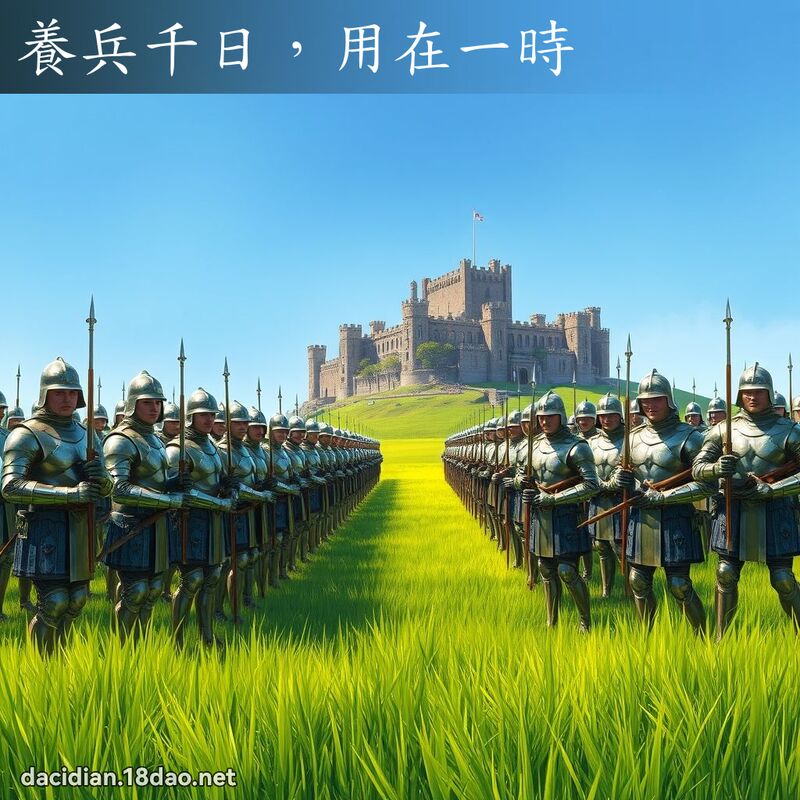 養兵千日，用在一時 - 國語大辭典配圖