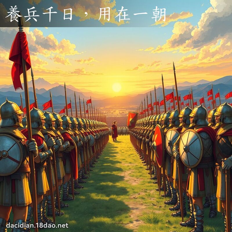 养兵千日，用在一朝 - 国语大辞典配图