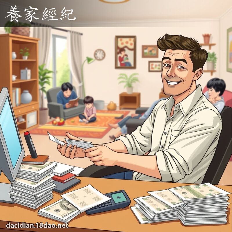养家经纪 - 国语大辞典配图