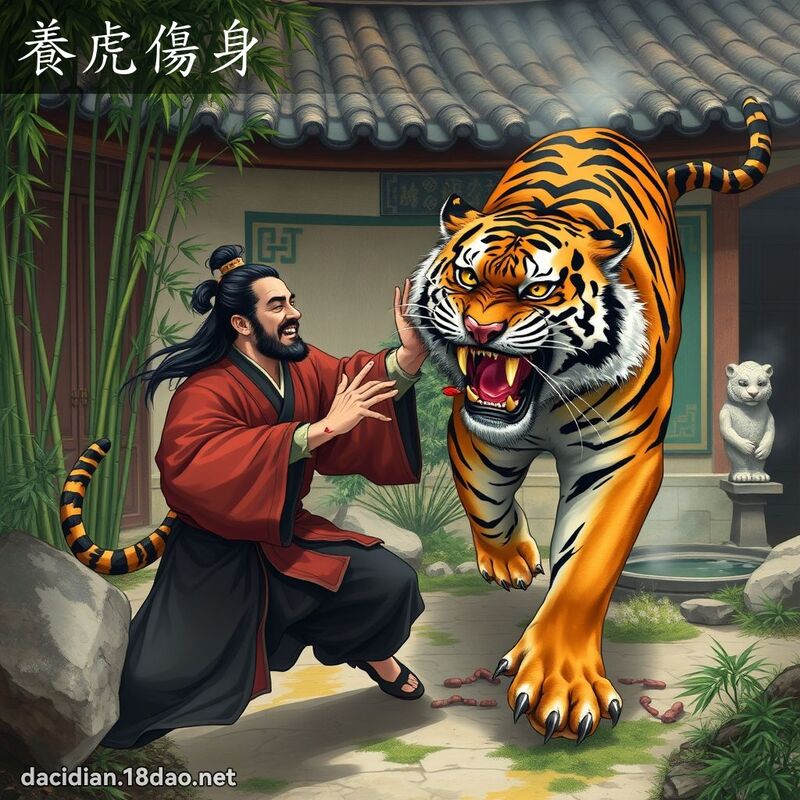 養虎傷身 - 國語大辭典配圖