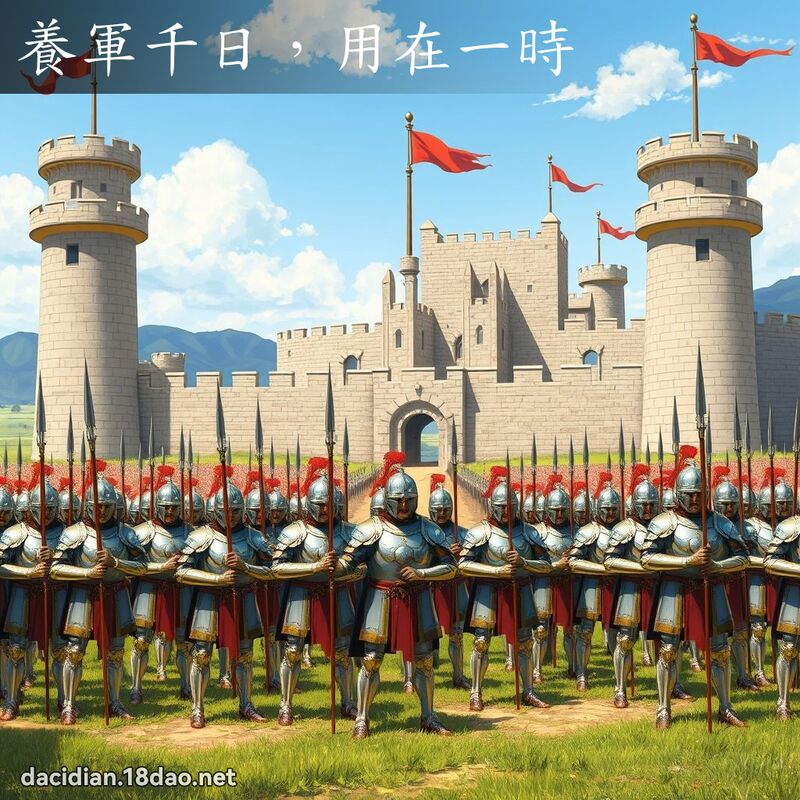 養軍千日，用在一時 - 國語大辭典配圖