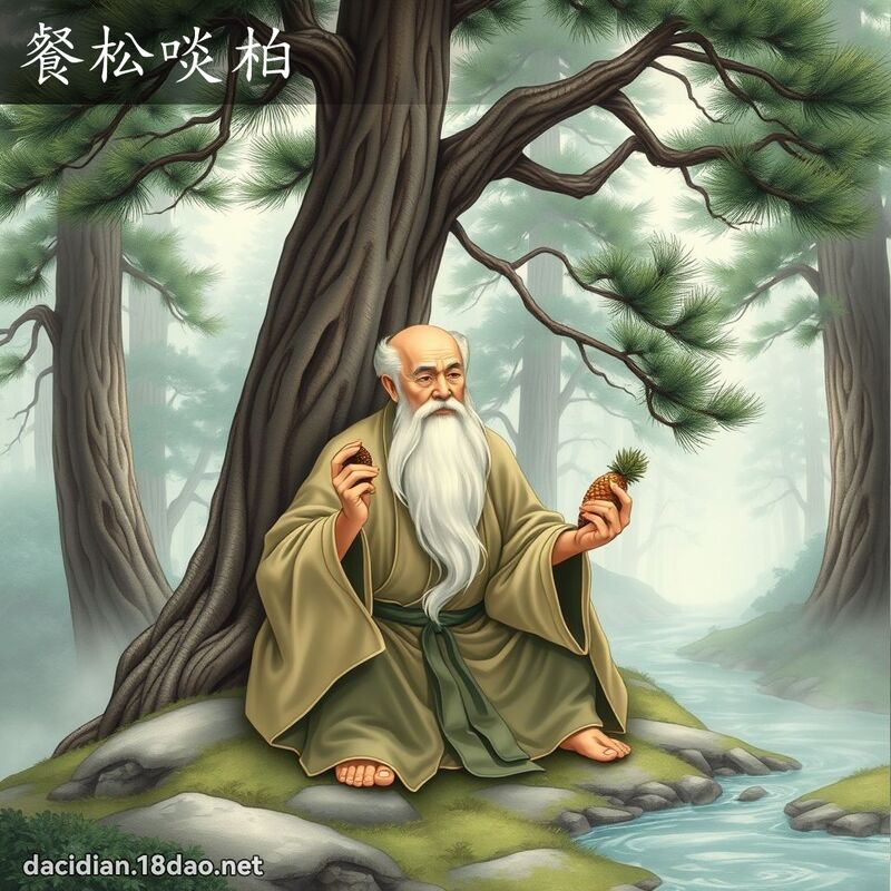 餐松啖柏 - 國語大辭典配圖