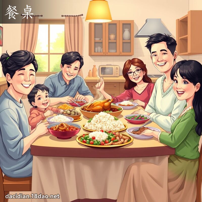 餐桌 - 国语大辞典配图