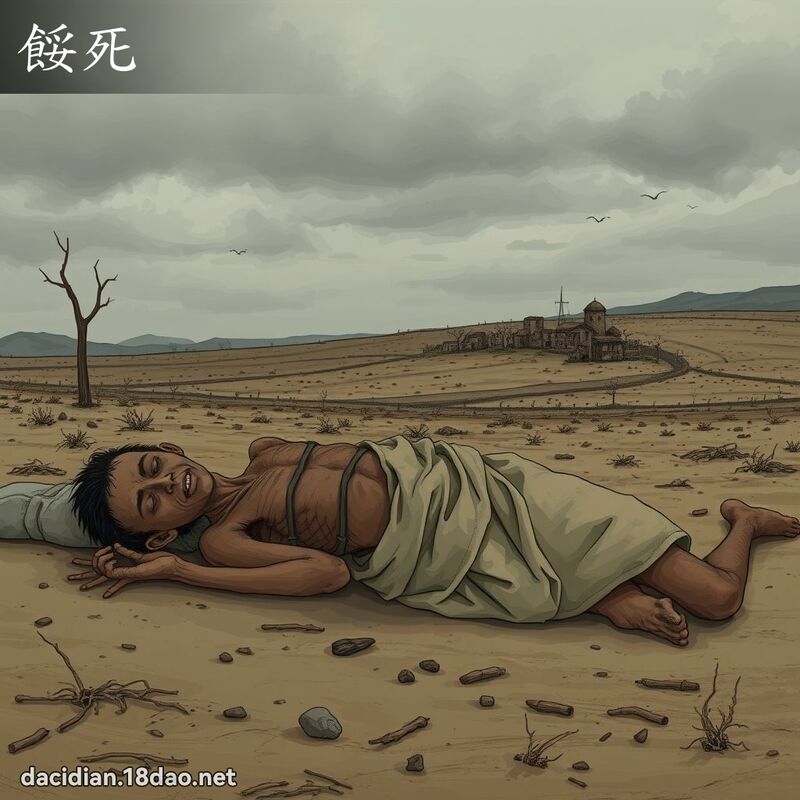 馁死 - 国语大辞典配图
