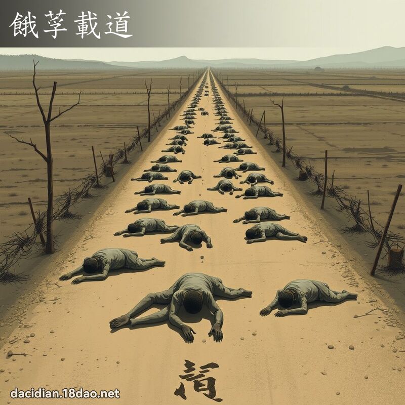 饿莩载道 - 国语大辞典配图