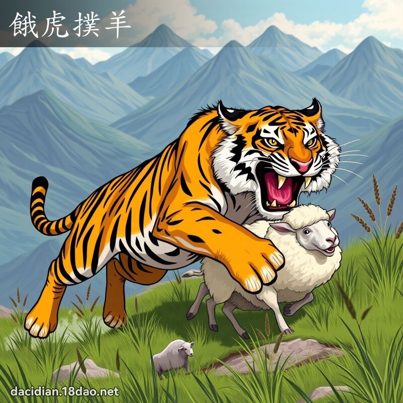 餓虎撲羊 - 國語大辭典配圖