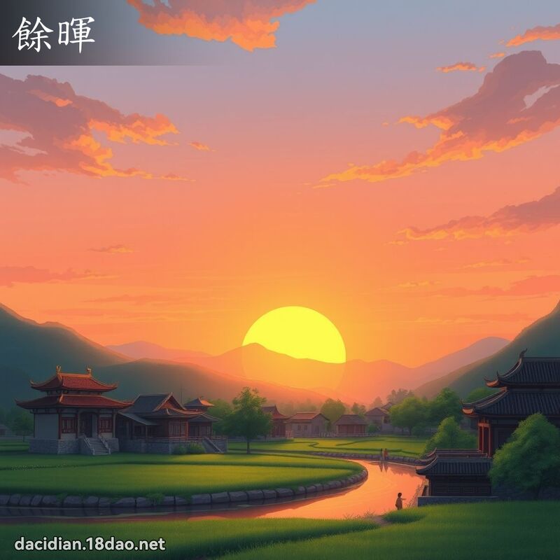 餘暉 - 國語大辭典配圖