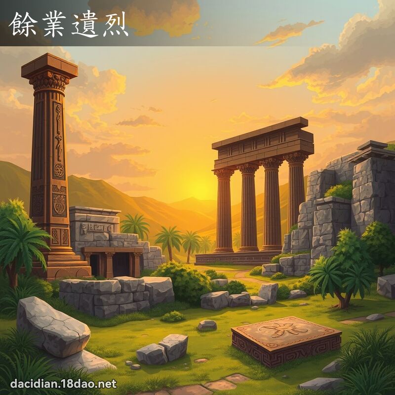 余业遗烈 - 国语大辞典配图