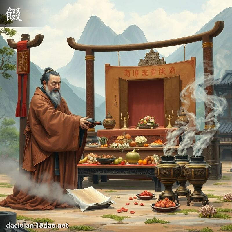 餟 - 國語大辭典配圖