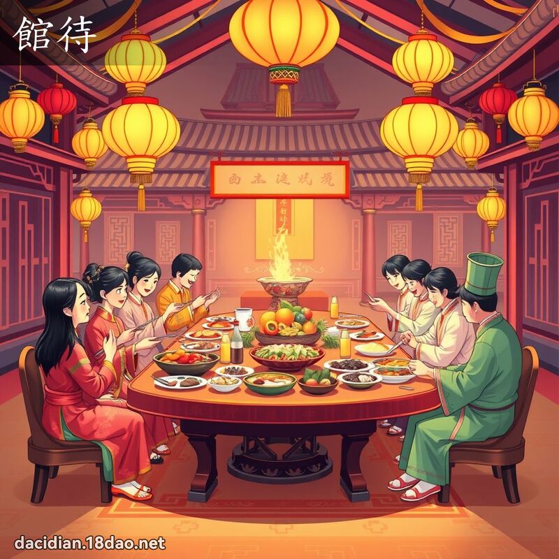 馆待 - 国语大辞典配图