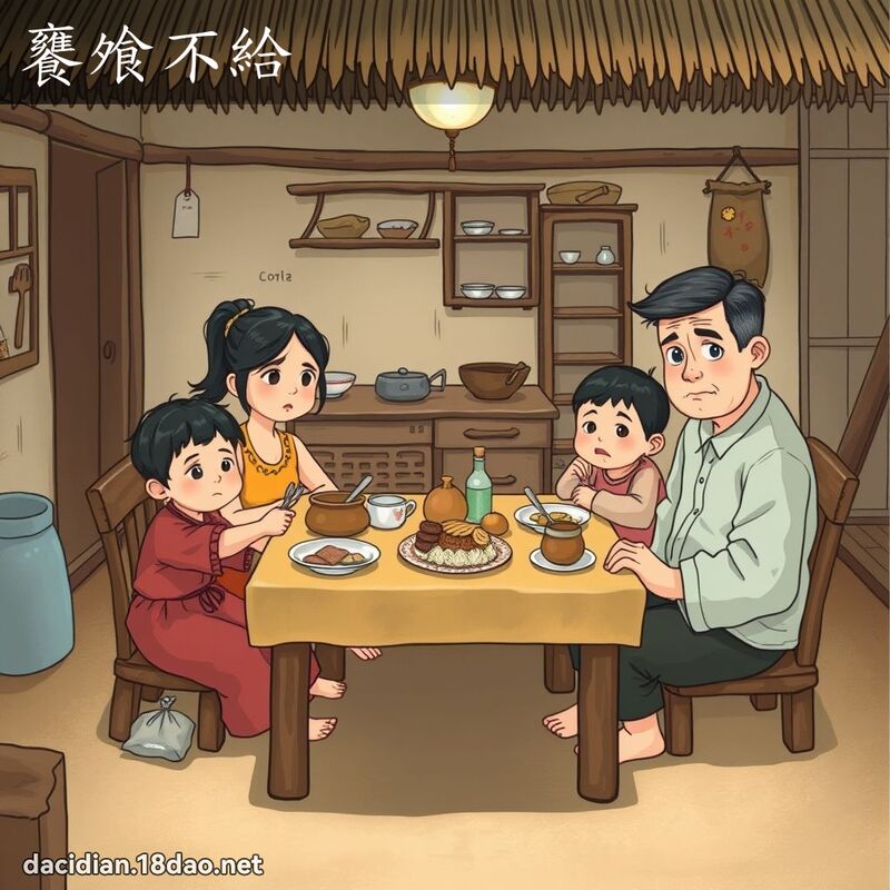 饔飧不給 - 國語大辭典配圖