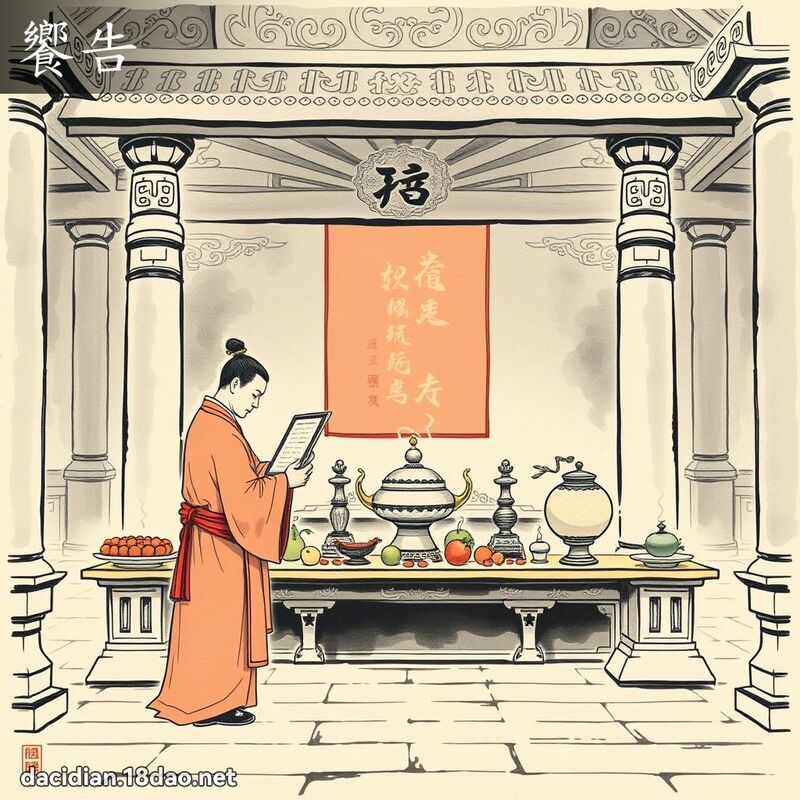饗告 - 国语大辞典配图