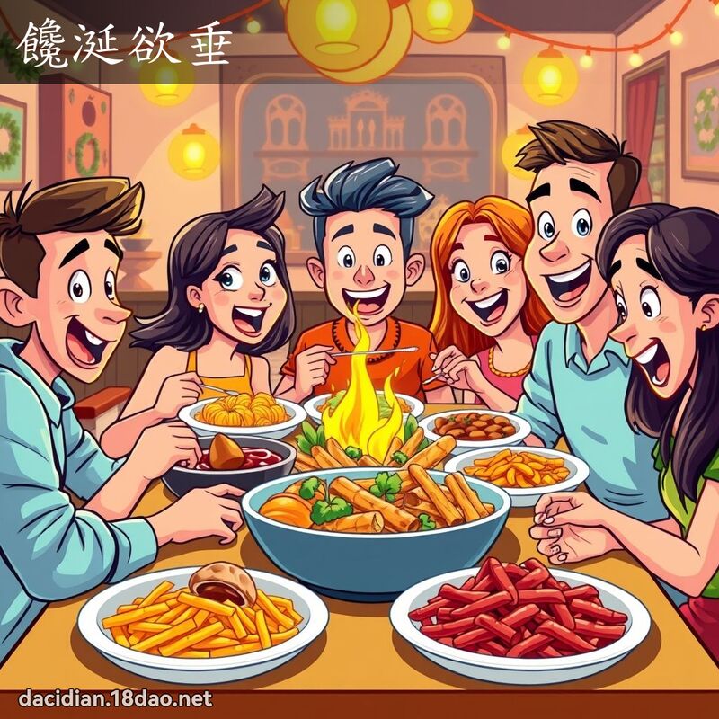 饞涎欲垂 - 國語大辭典配圖