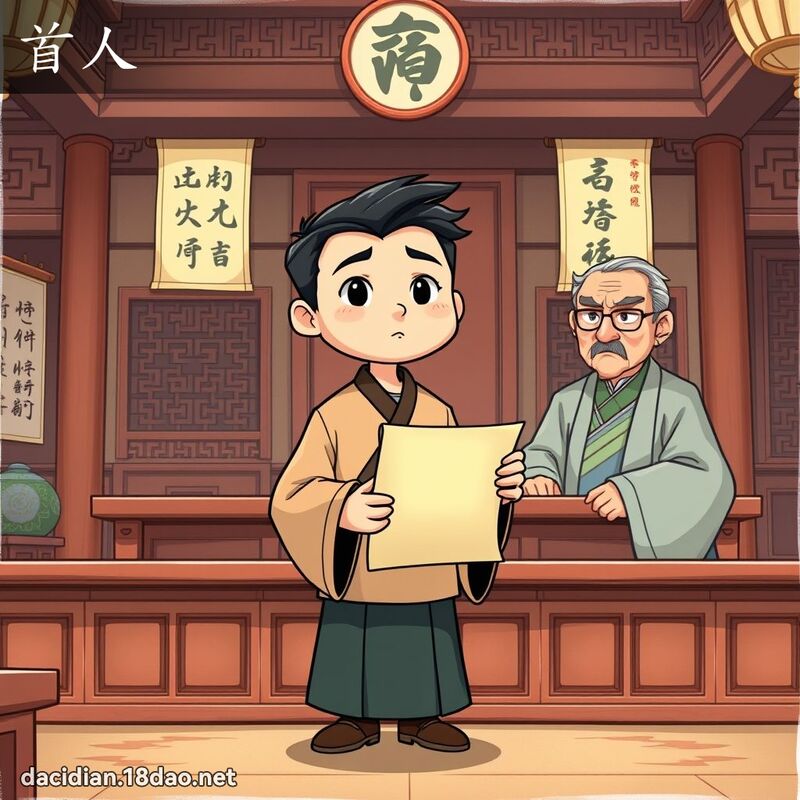 首人 - 國語大辭典配圖