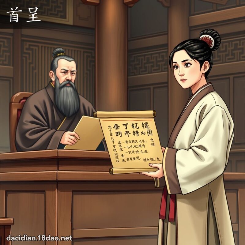 首呈 - 國語大辭典配圖