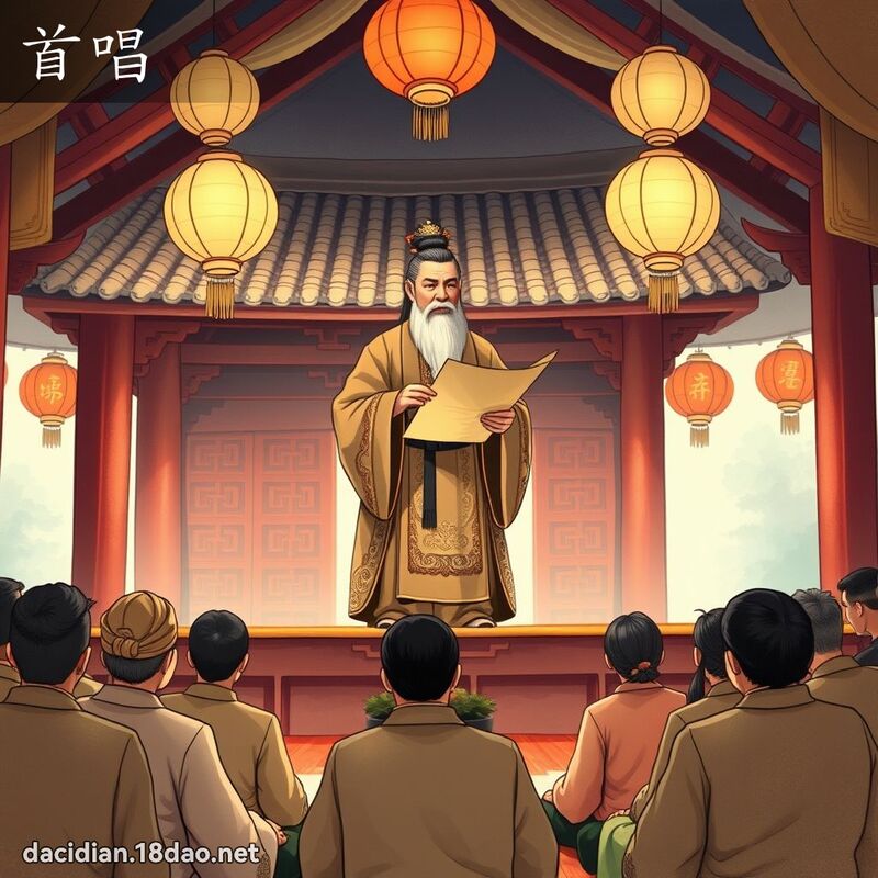 首唱 - 國語大辭典配圖