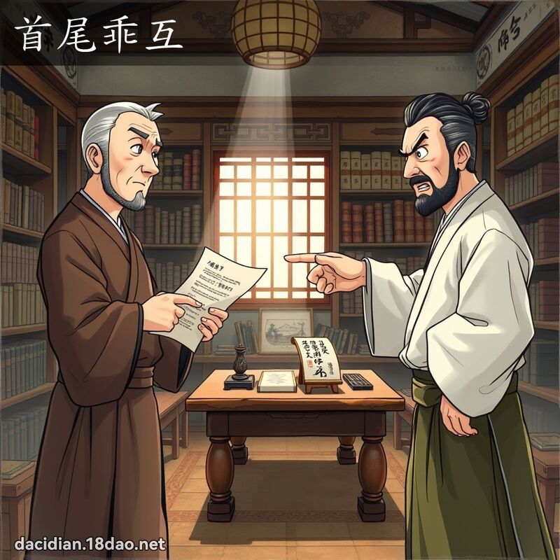 首尾乖互 - 國語大辭典配圖