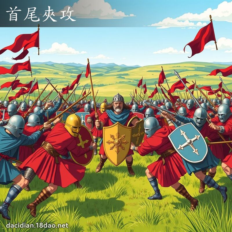 首尾夾攻 - 國語大辭典配圖