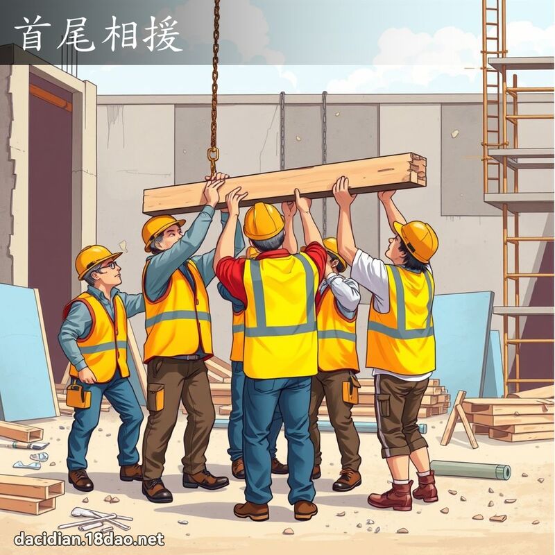 首尾相援 - 國語大辭典配圖