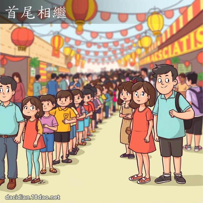 首尾相繼 - 國語大辭典配圖