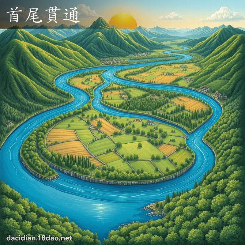 首尾貫通 - 國語大辭典配圖