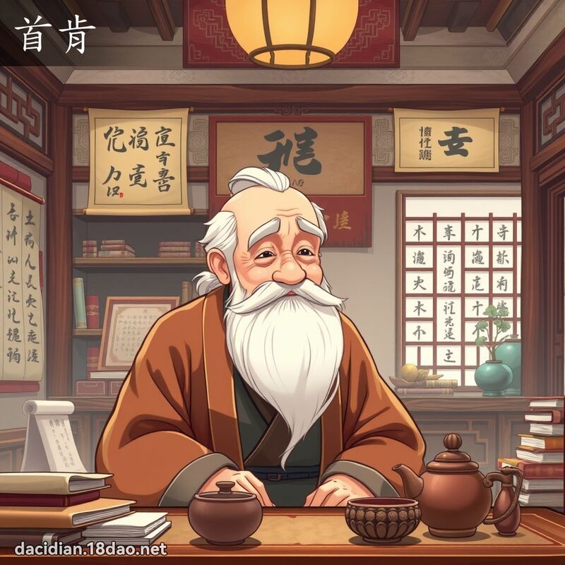 首肯 - 國語大辭典配圖
