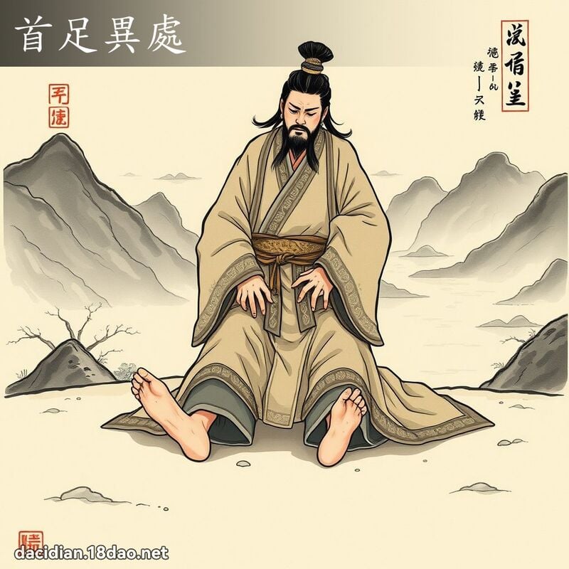 首足異處 - 國語大辭典配圖