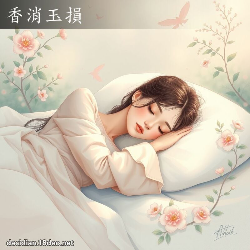 香消玉损 - 国语大辞典配图