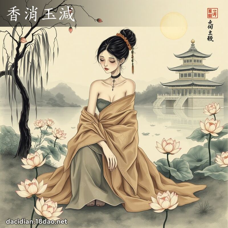 香消玉减 - 国语大辞典配图