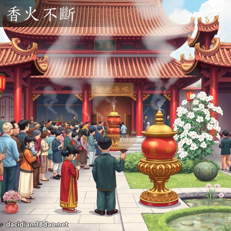 香火不斷 - 國語大辭典配圖