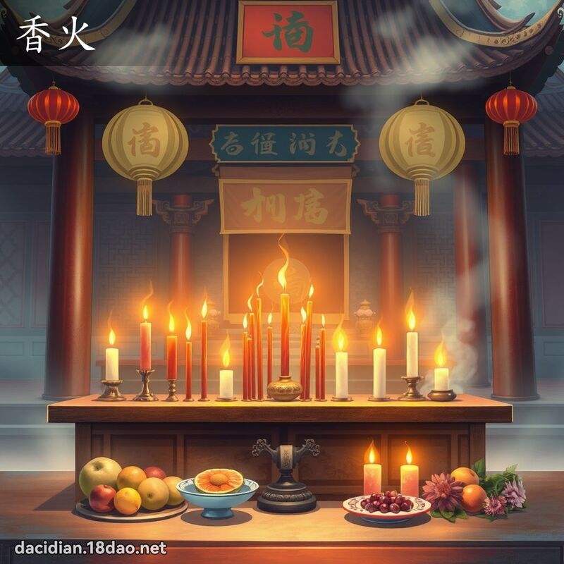 香火 - 國語大辭典配圖