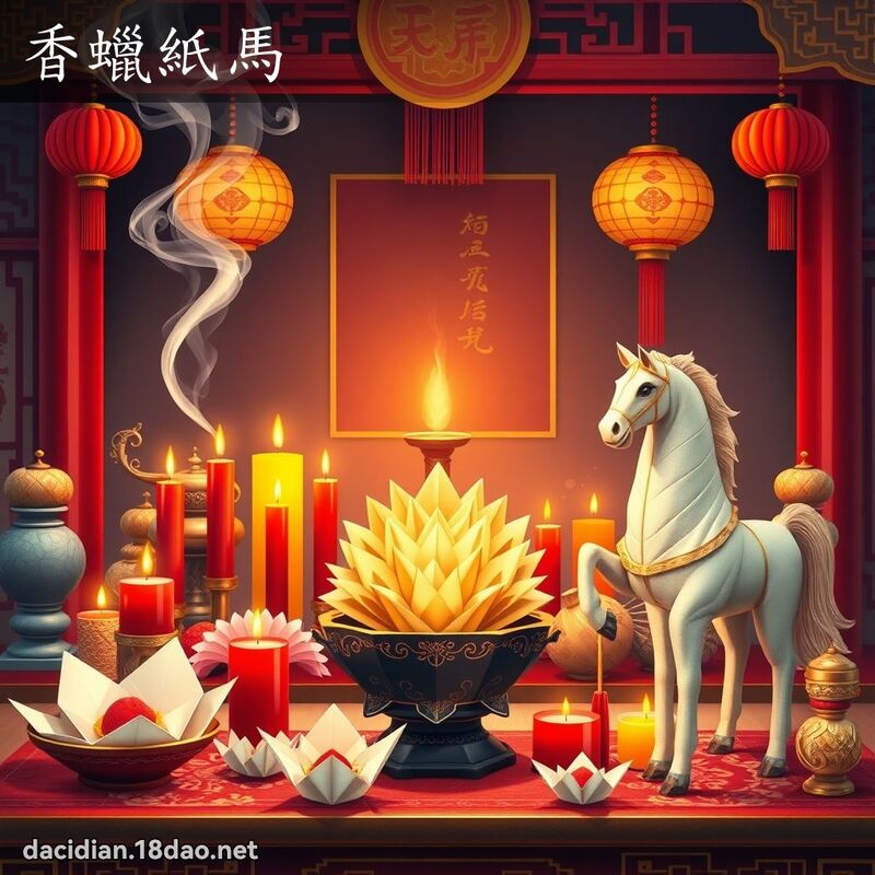 香蜡纸马 - 国语大辞典配图