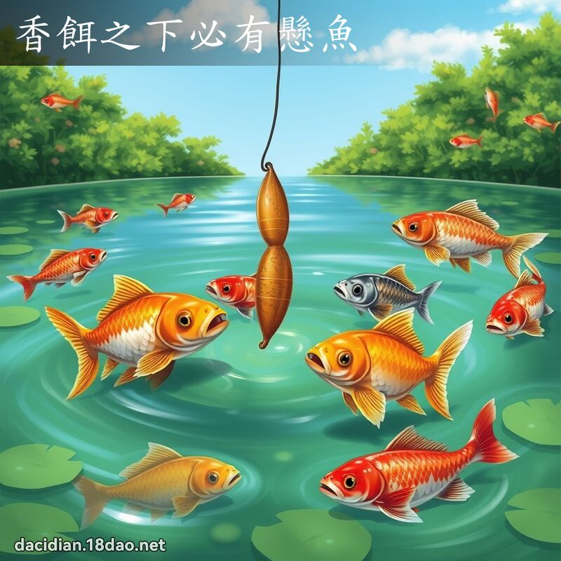 香餌之下必有懸魚 - 國語大辭典配圖