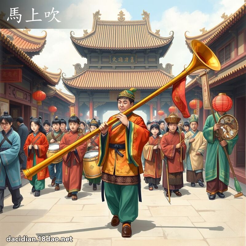 马上吹 - 国语大辞典配图