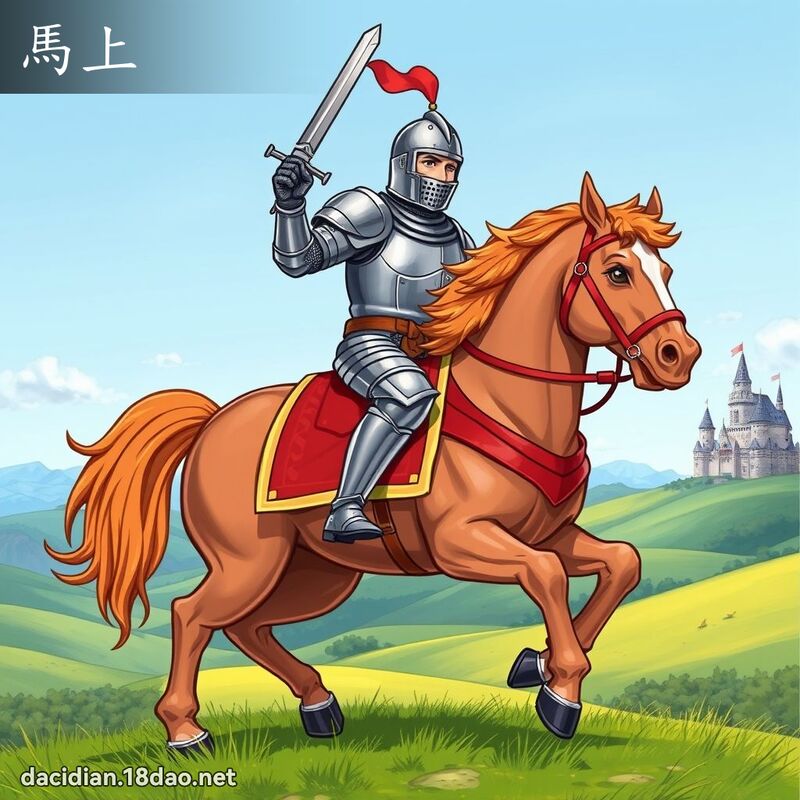 马上 - 国语大辞典配图
