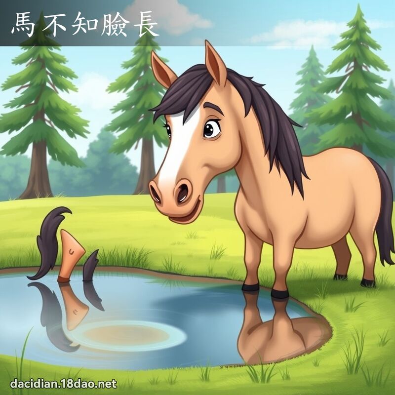 马不知脸长 - 国语大辞典配图